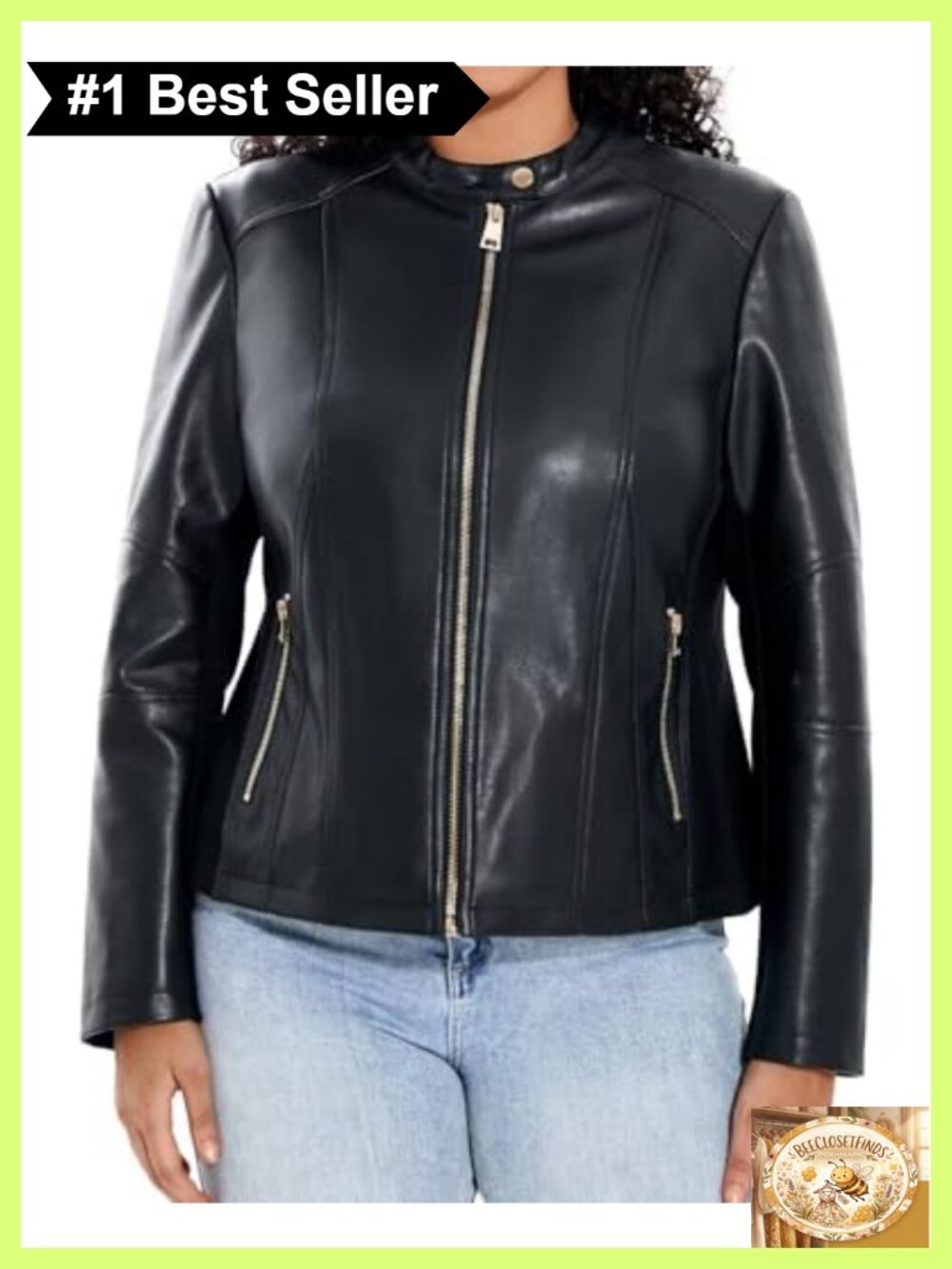 Faux Leather Moto Jacket Oversized Motorcycle Coat Plus Size